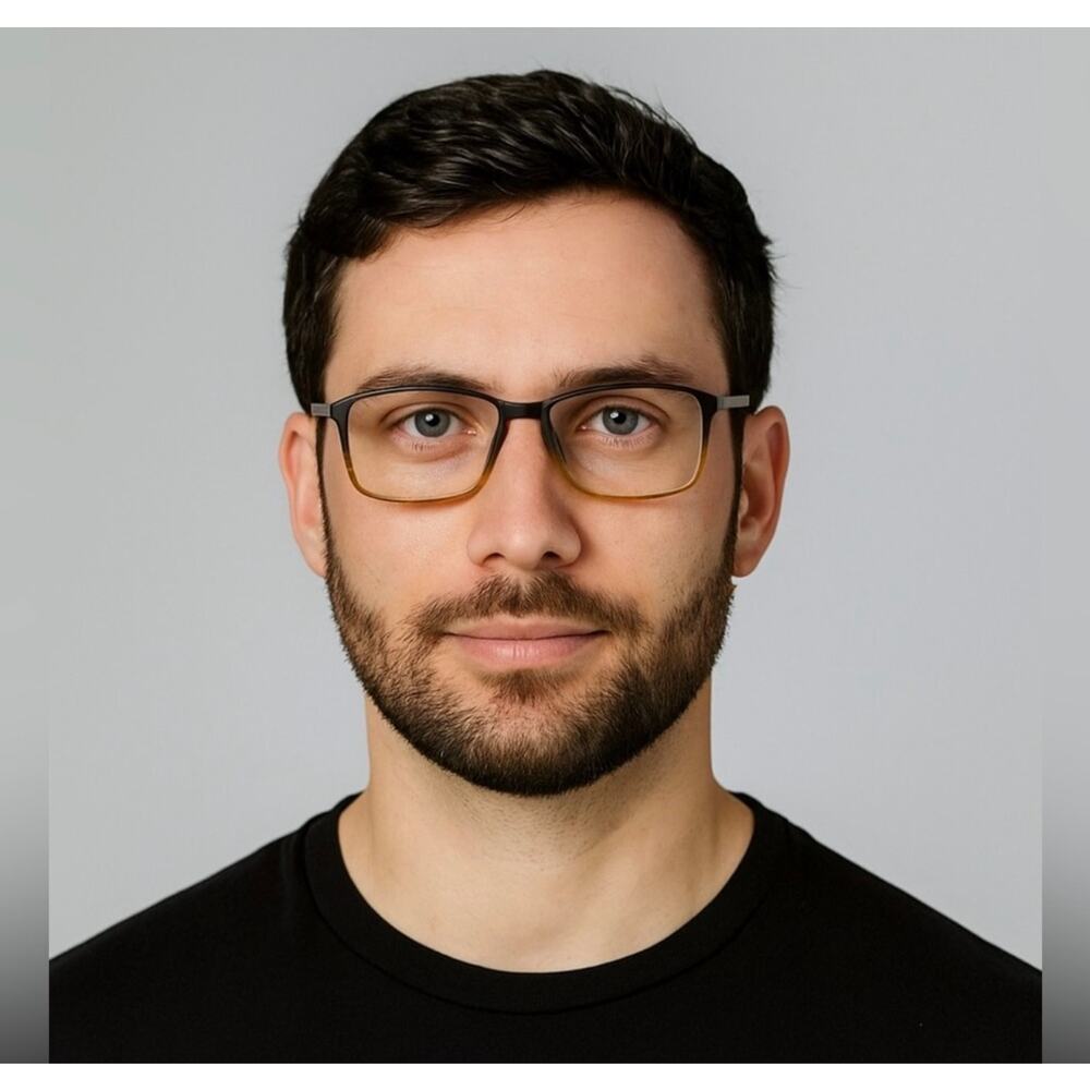Mens Silhouette Stylish Brown and Tan Eyeglasses